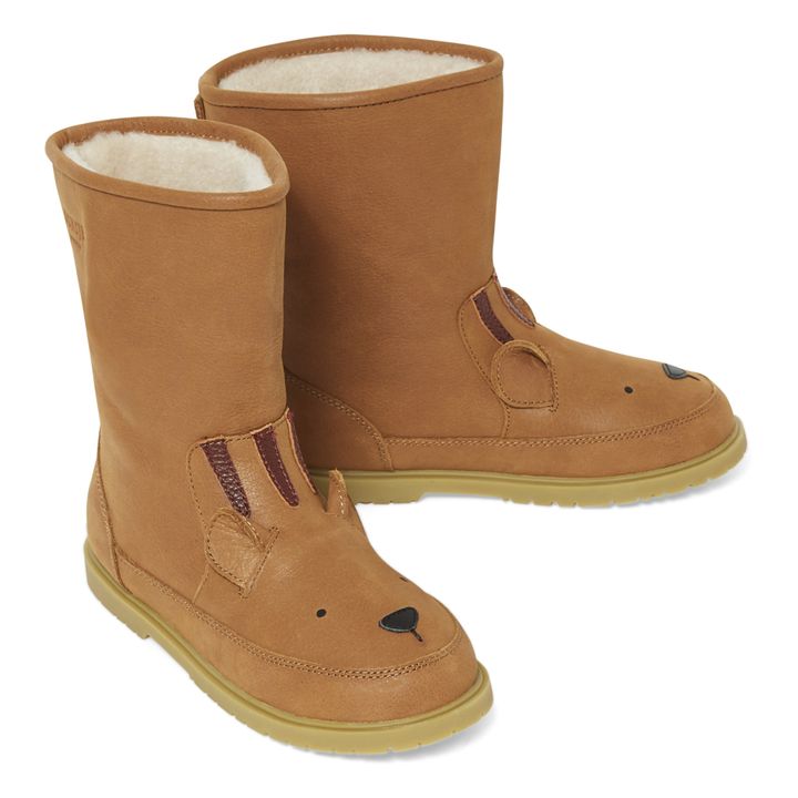 Wadudu Tiger Fur-lined Boots | Camel- Product image n°0