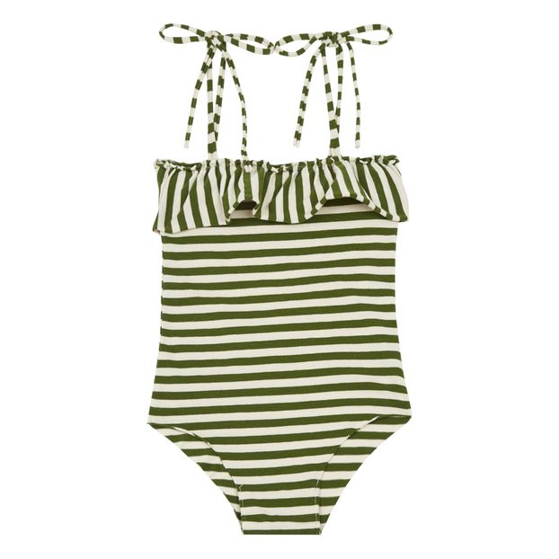 Striped One Piece Jersey Swimsuit -product