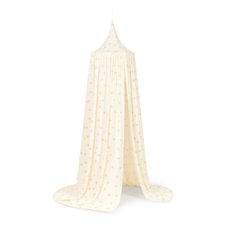Ciel de lit Amour en coton bio | Crème- Image produit n°0