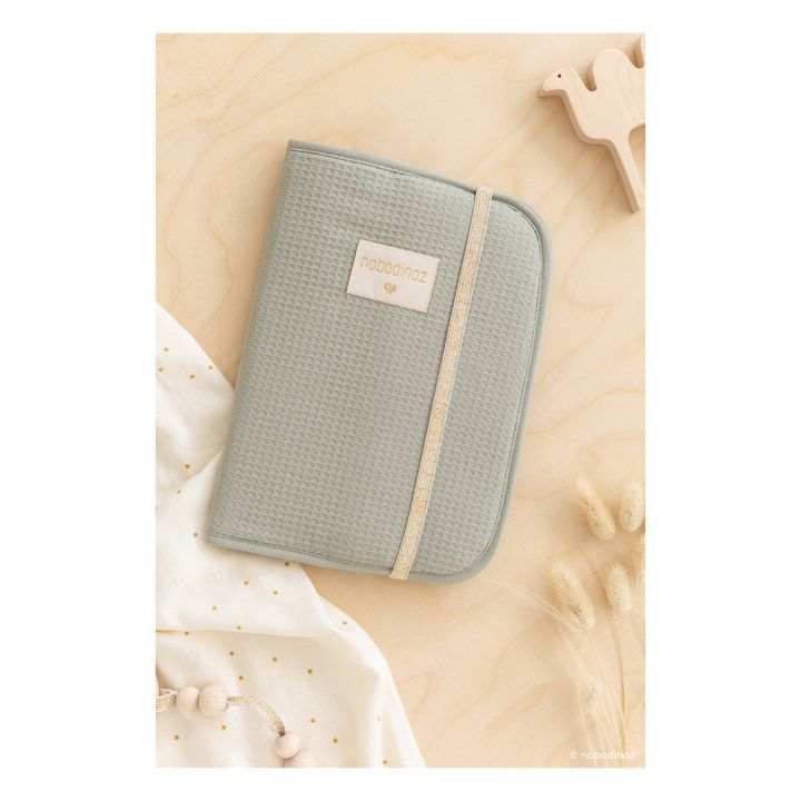 Funda para cartilla de salud Poema en algodón orgánico | Salvia- Imagen del producto n°3