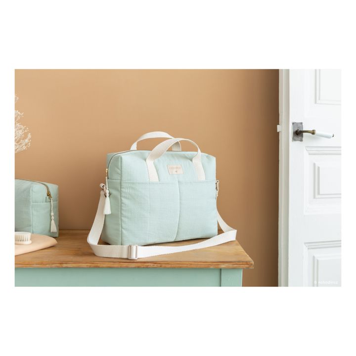 Bolso cambiador Gala en algodón orgánico | Verde Almendra- Imagen del producto n°2