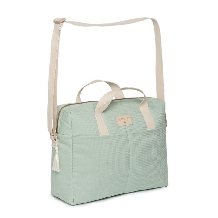 Bolso cambiador Gala en algodón orgánico | Verde Almendra- Imagen del producto n°4