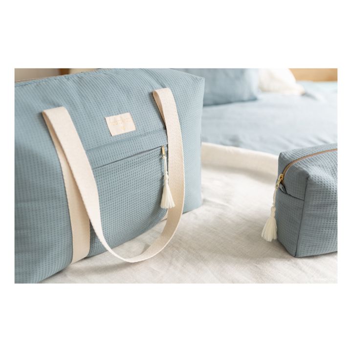 Bolso de maternidad Opéra en algodón orgánico | Azul- Imagen del producto n°6