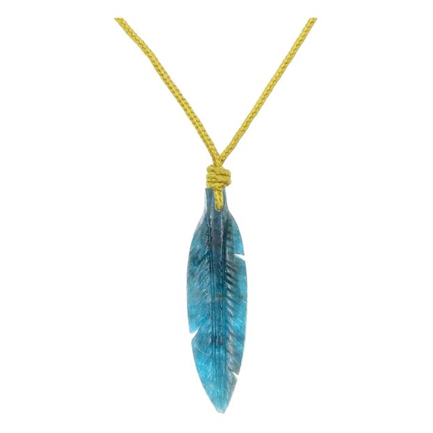 Dark Apatite Feather Necklace -product