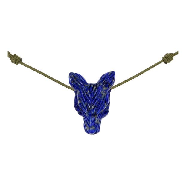 Lapis-Lazuli Wolf Necklace -product