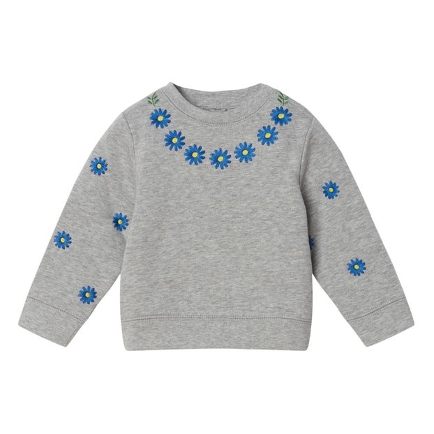 Suéter algodón orgánico con flores bordadas Bebé-product