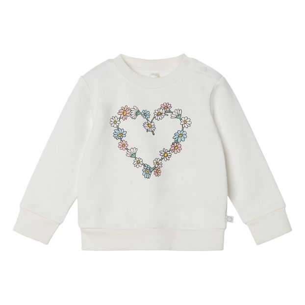 Sweat Coton Bio Cœur Fleurs-product