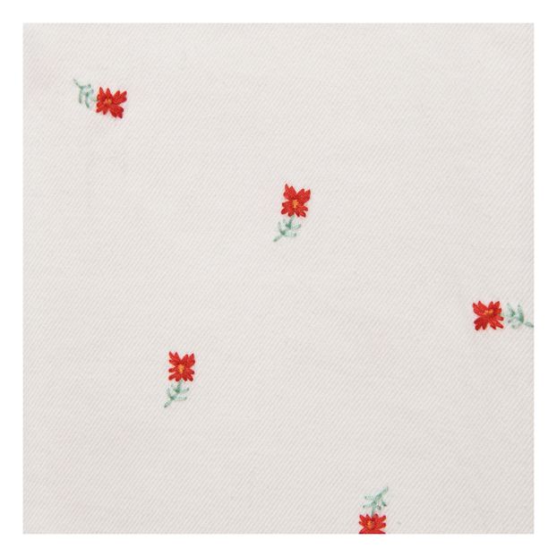 Chaqueta Denim algodón orgánico con flores bordadas-product
