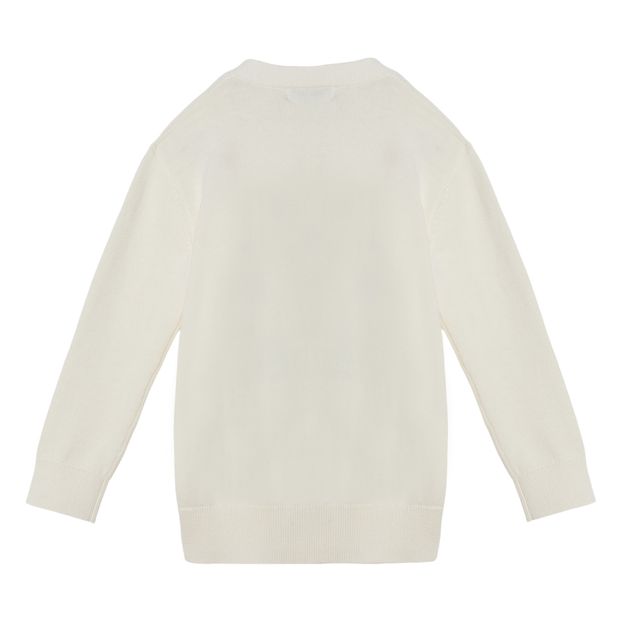 Oversize Organic Cotton Embroidered Flower Cardigan -product