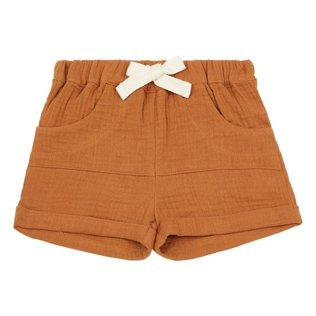 Exclusive Petite Lucette x Smallable – Organic Cotton Muslin Lucien Shorts -product