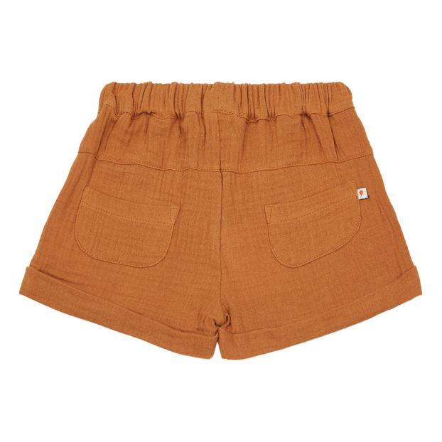 Exclusive Petite Lucette x Smallable – Organic Cotton Muslin Lucien Shorts -product