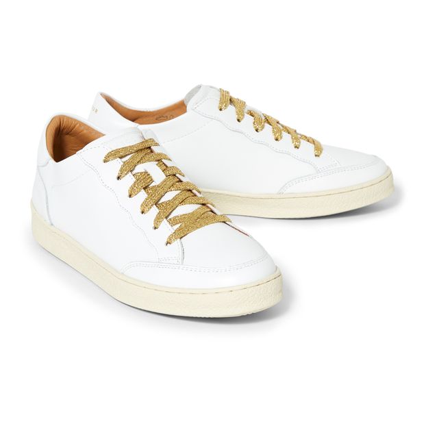 Sneakers in pelle N°14 lacci metallizzati-product