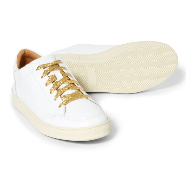 Sneakers in pelle N°14 lacci metallizzati-product