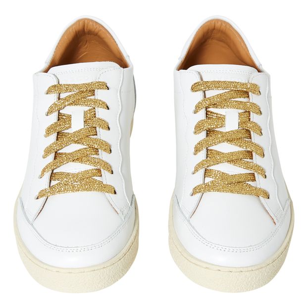 Sneakers in pelle N°14 lacci metallizzati-product