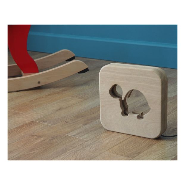Solid Oak Turtle Night Light-product