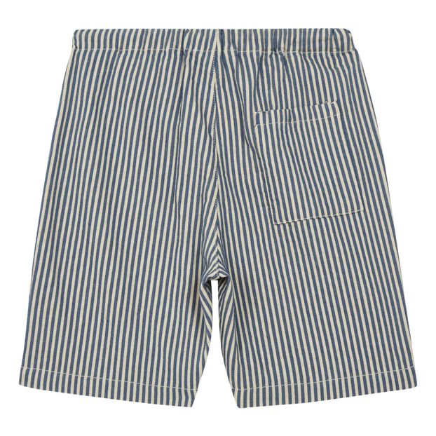 Striped Cotton and Linen Shorts -product