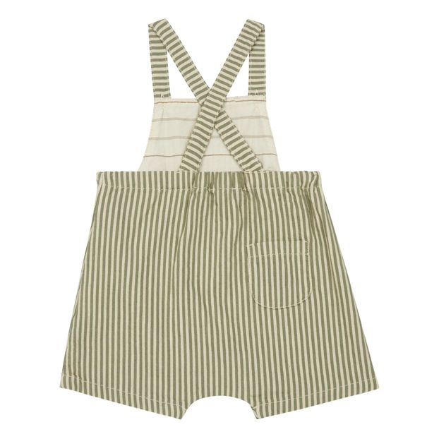 Striped Cotton and Linen Dungarees -product