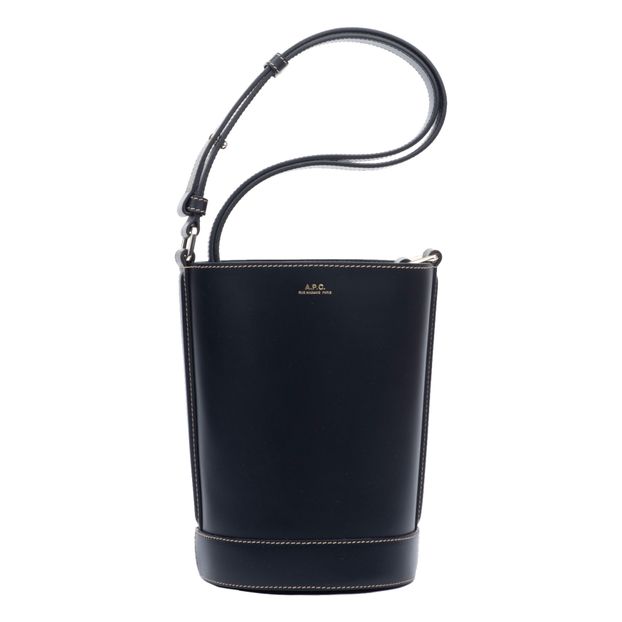 Bolso cubo mini cuero liso ámbar-product