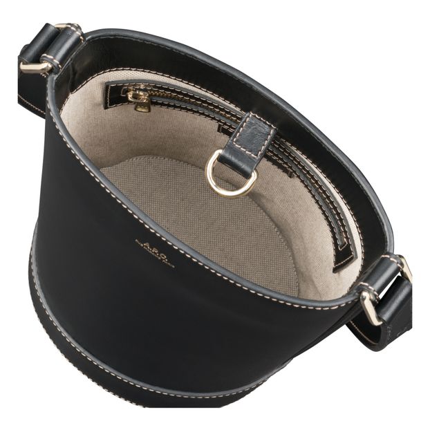 Bolso cubo mini cuero liso ámbar-product