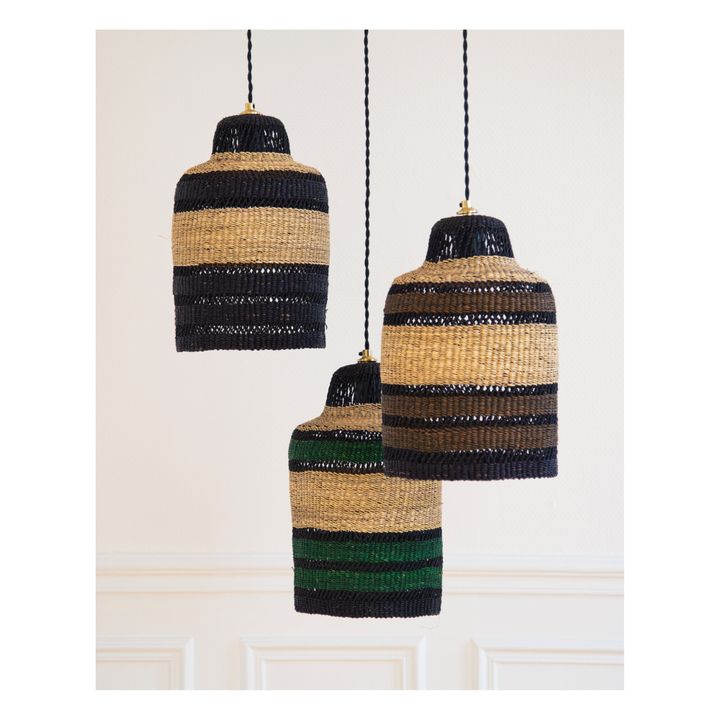 High Life Handwoven Pendant Lamp | Black- Product image n°1