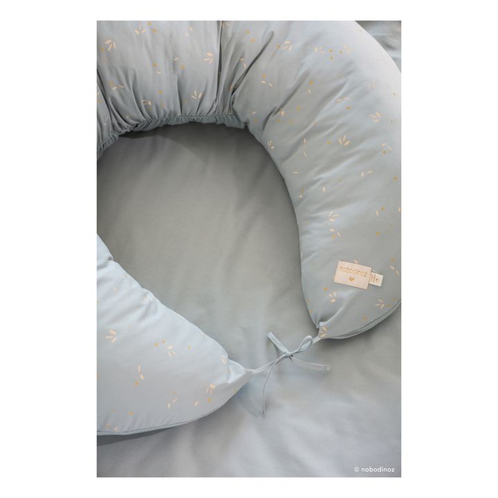 Cuscino da allattamento, modello: Luna Willow, in cotone bio | Azzurro fiordaliso- Immagine del prodotto n°3