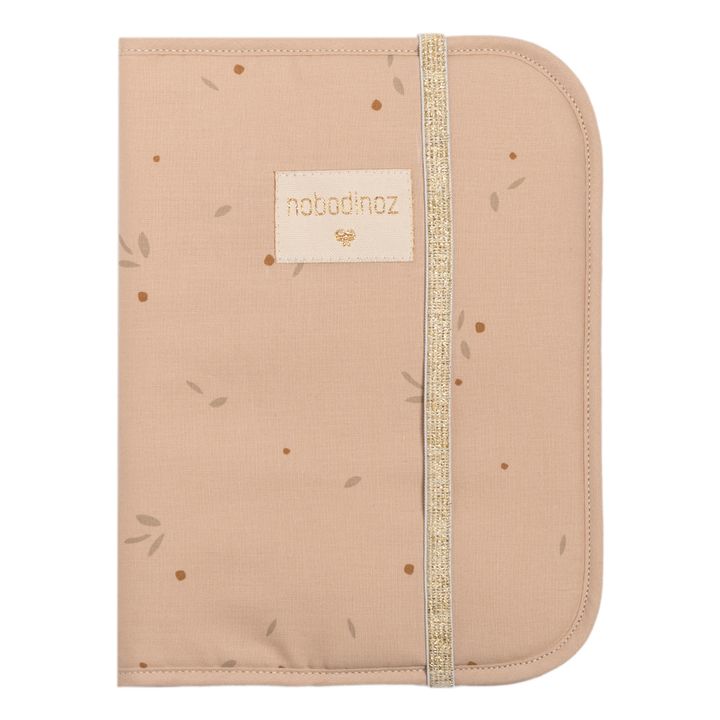 Funda para cartilla de salud Poema de algodón orgánico | Nude- Imagen del producto n°0