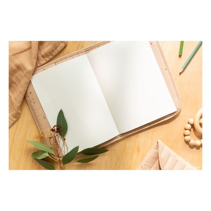 Funda para cartilla de salud Poema de algodón orgánico | Nude- Imagen del producto n°3