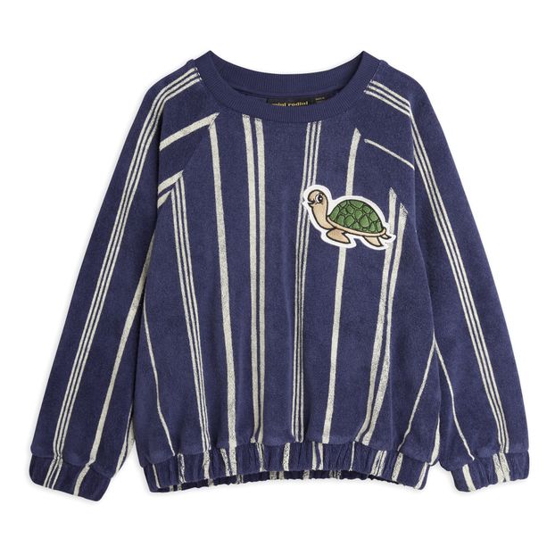 Striped Organic Cotton Turtle Sweatshirt -product