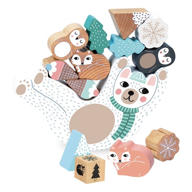 Jeu d'équilibre Eddy bear en bois - Michelle Carlslund-product