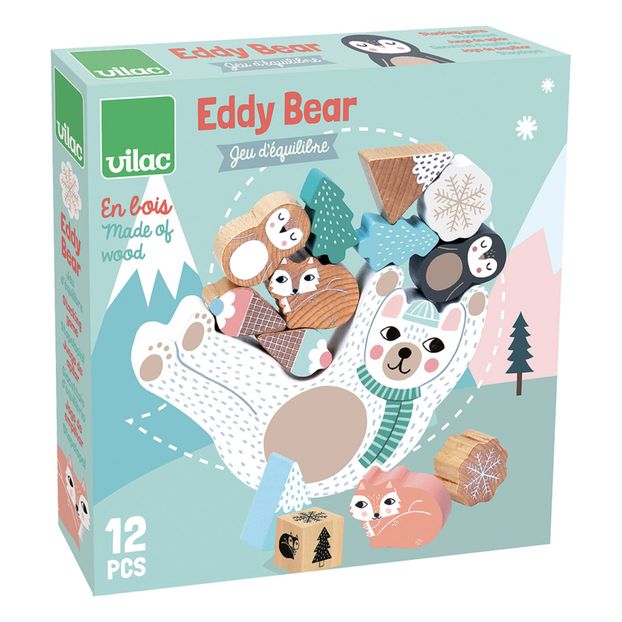 Jeu d'équilibre Eddy bear en bois - Michelle Carlslund-product