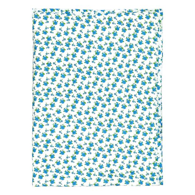 Blue Retro Flower Reversible Quilted Blanket-product