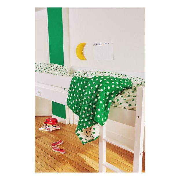 Green Heart Cotton Bed Set-product