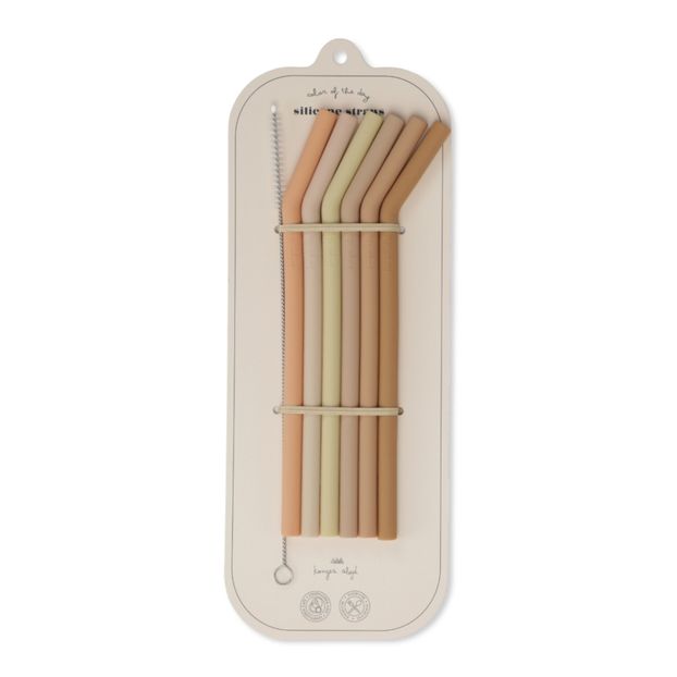 Pailles en silicone - Set de 6-product