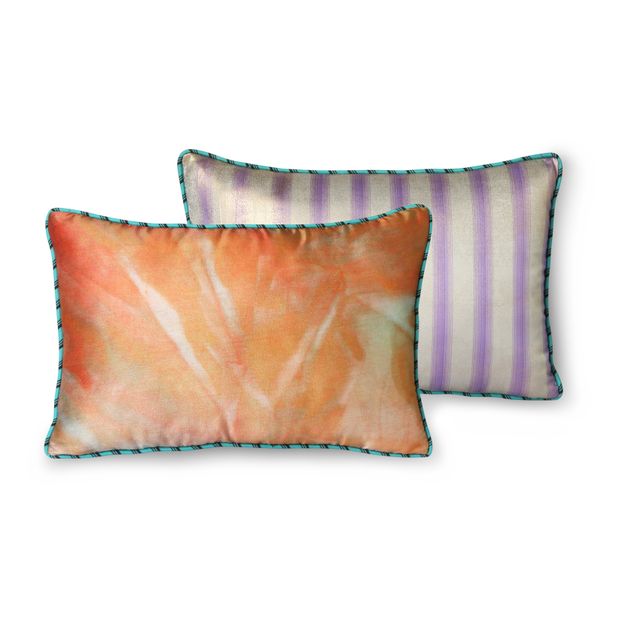 Coussin bi-matière en satin -product