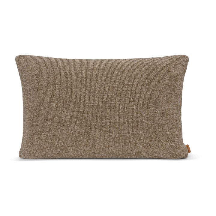 Coussin Roy en laine mérinos | Marron- Image produit n°0