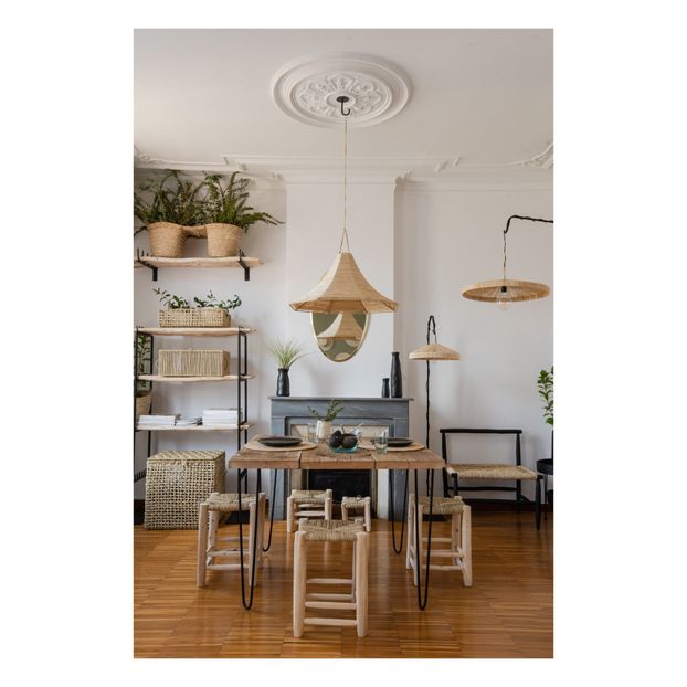 Abat-jour pour suspension parasol en raphia-product