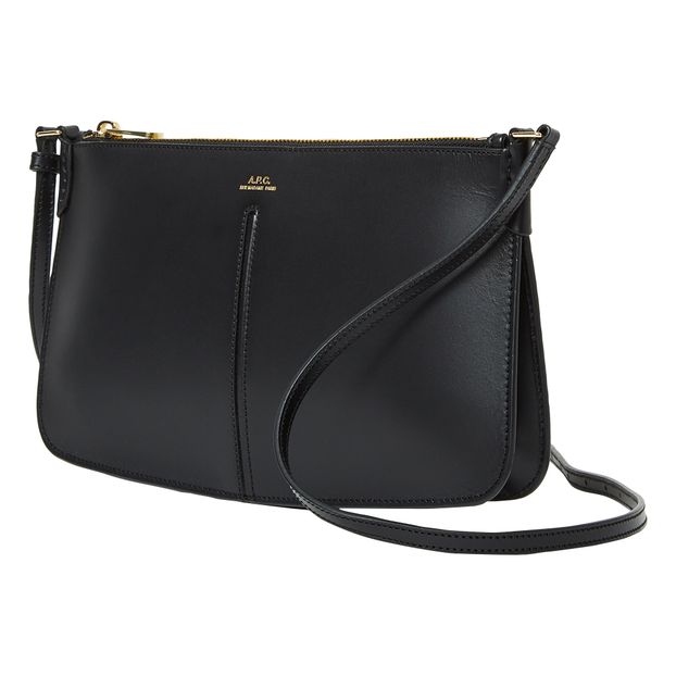 Bolso baguette cubo de cuero liso Betty-product