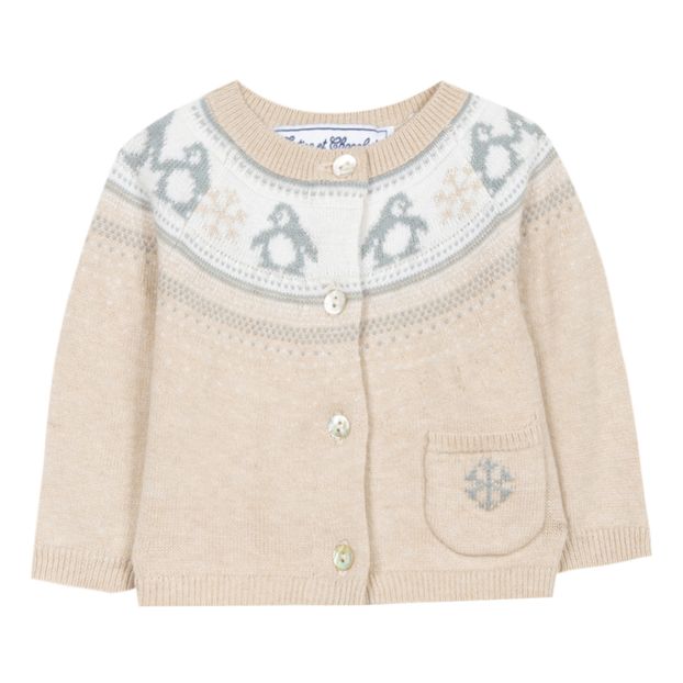 Cotton, Silk and Cashmere Jacquard Cardigan-product