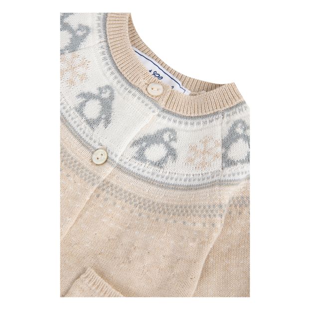 Cotton, Silk and Cashmere Jacquard Cardigan-product