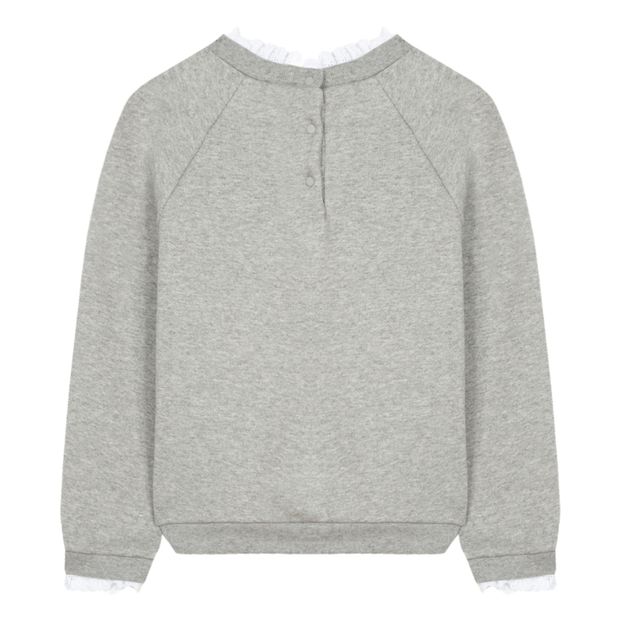 Sweat Brodé Col Dentelle-product