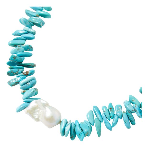 Collier Pierre Turquoise et Perle Naturel-product