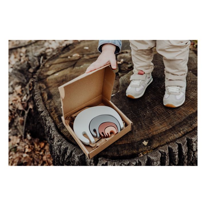 Wooden Elephant Stacking Toy | Blue- Product image n°6