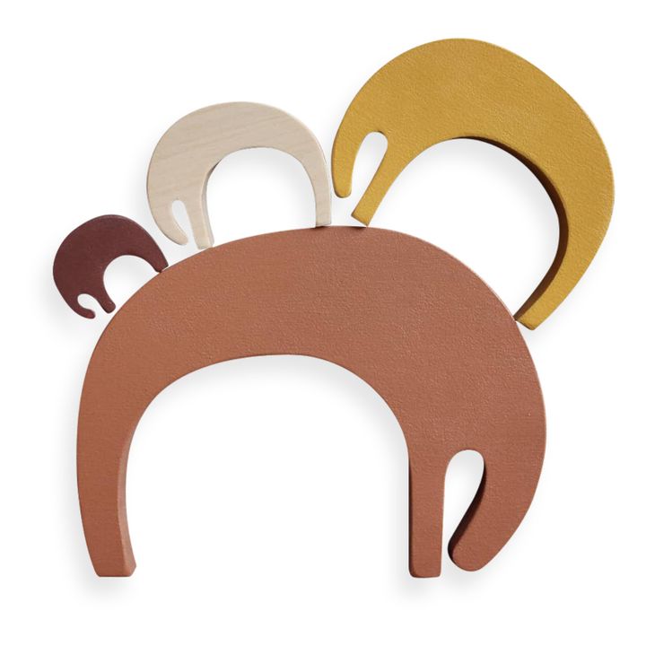Eléphant à empiler en bois | Terracotta- Image produit n°0