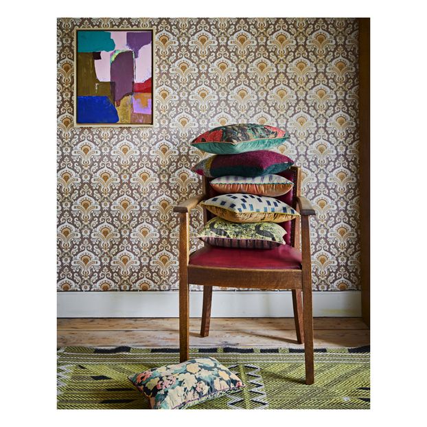 Coussin bi-matière en satin -product