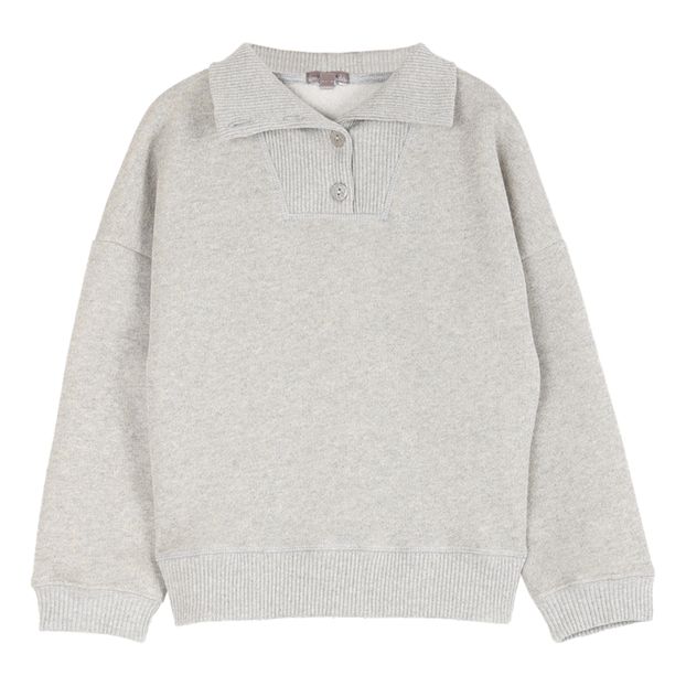 Sudadera de algodón orgánico con botones y lúrex-product