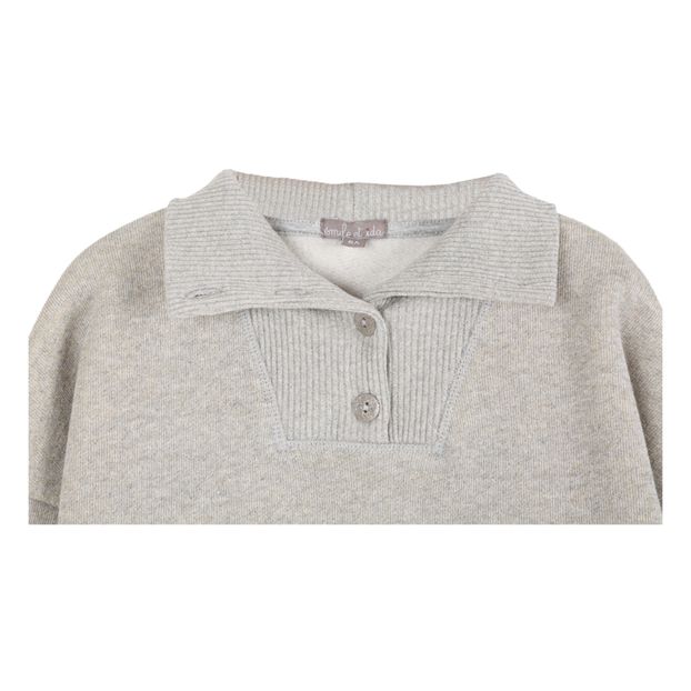 Sudadera de algodón orgánico con botones y lúrex-product