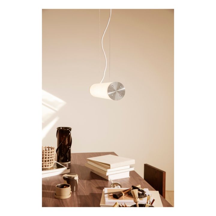 Suspension Vuelta en verre opalin | Argenté- Image produit n°4