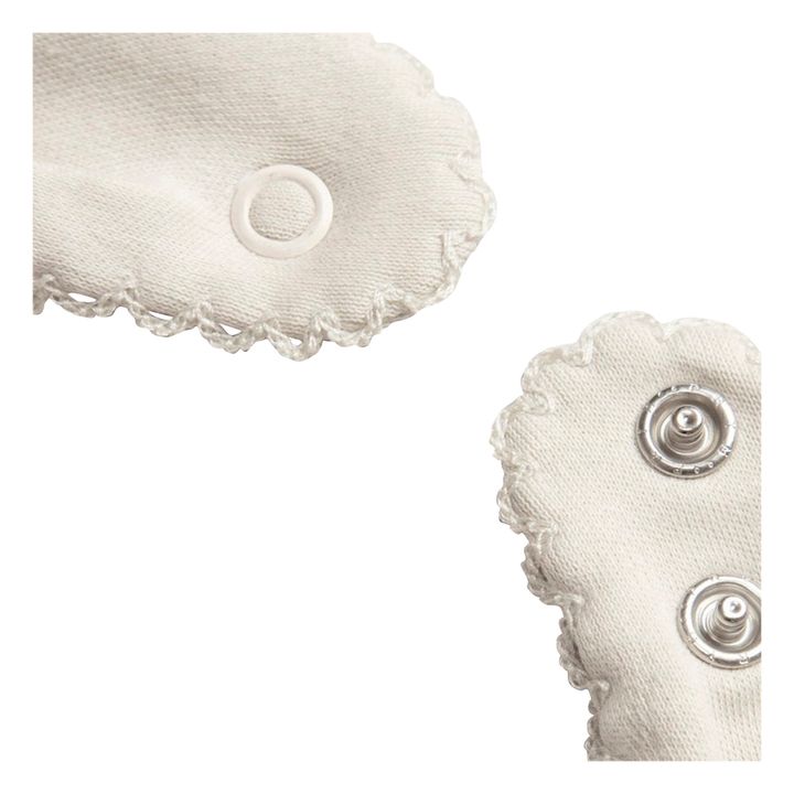 Bavoir bandana en jersey de coton | Ecru- Image produit n°4