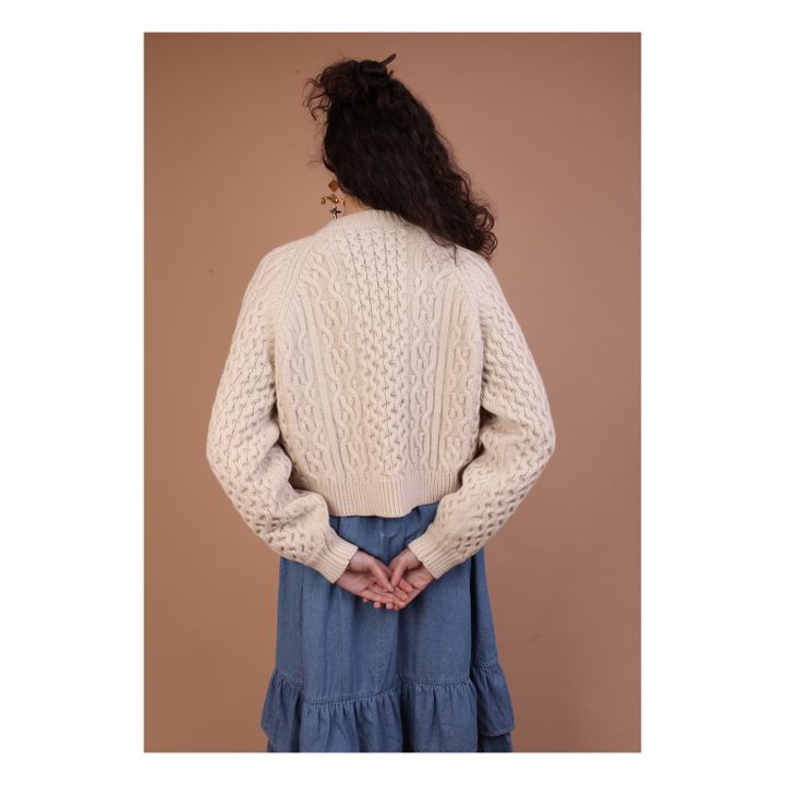 Cardigan Quince Laine Eco RWS | Ecru- Image produit n°4