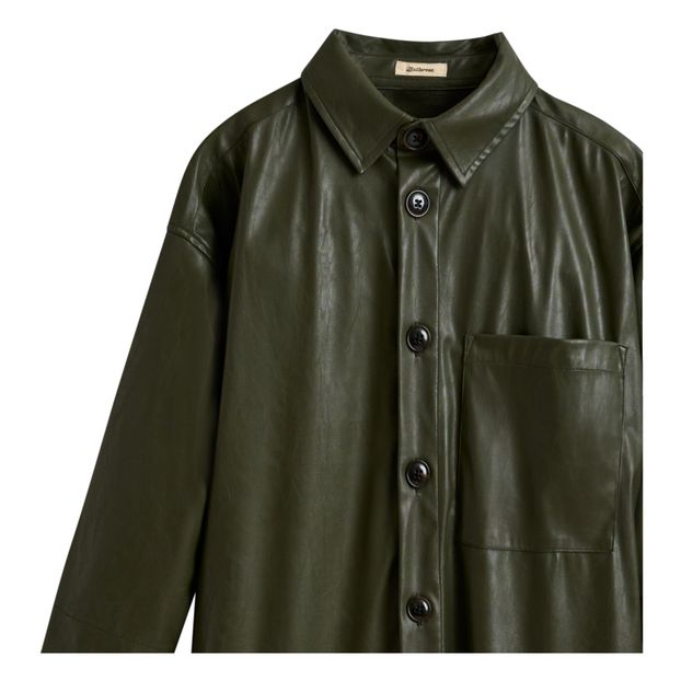 Arrow Vegan Leather Shirt Dress-product
